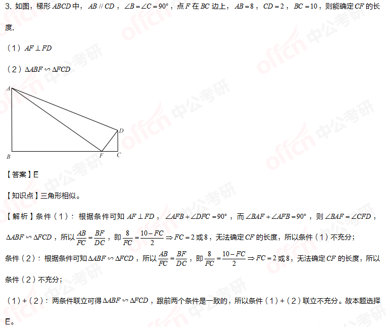 2021考研管综初数 管综初数备考 三角形相似及全等